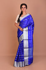 Load image into Gallery viewer, Blue Fancy Blended Tissue Saree With Blouse Piece - Keya Seth Exclusive
