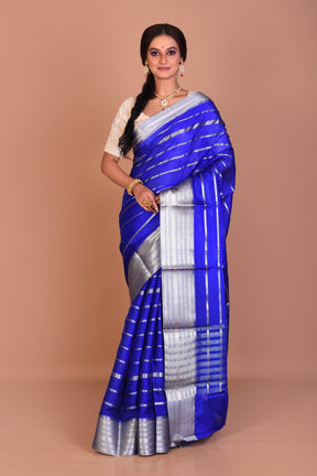 Blue Fancy Blended Tissue Saree With Blouse Piece - Keya Seth Exclusive