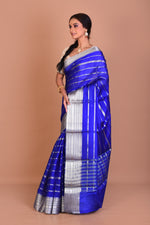 Load image into Gallery viewer, Blue Fancy Blended Tissue Saree With Blouse Piece - Keya Seth Exclusive
