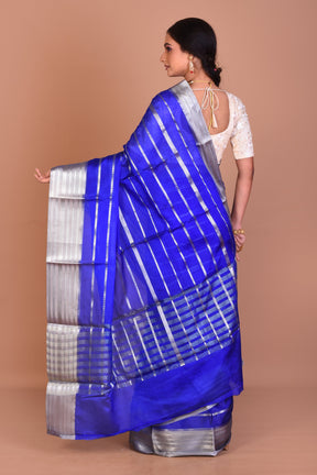 Blue Fancy Blended Tissue Saree With Blouse Piece - Keya Seth Exclusive