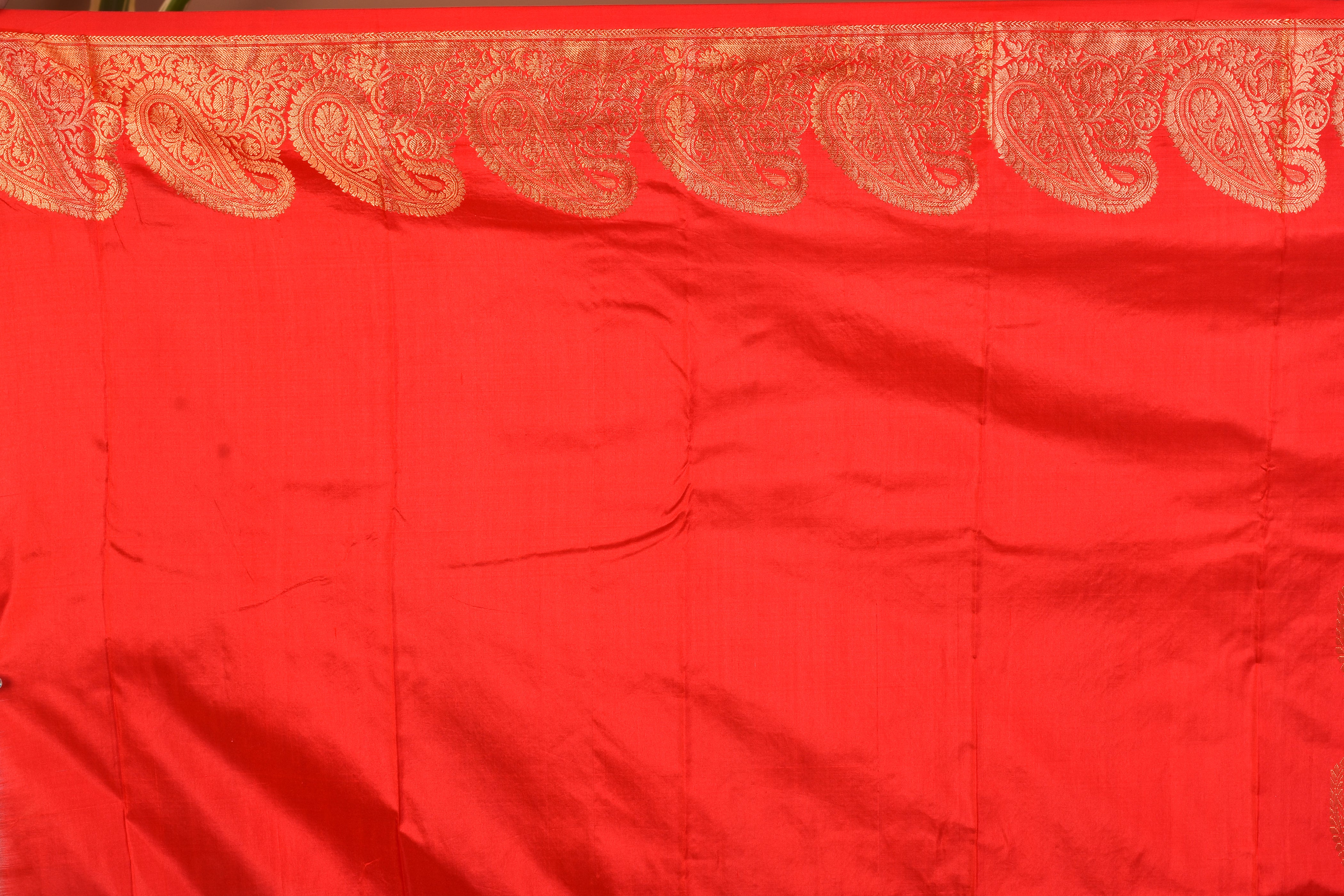 Crimson Red Pure Kanjivaram Saree - Keya Seth Exclusive