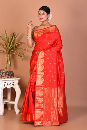 Crimson Red Pure Kanjivaram Saree - Keya Seth Exclusive