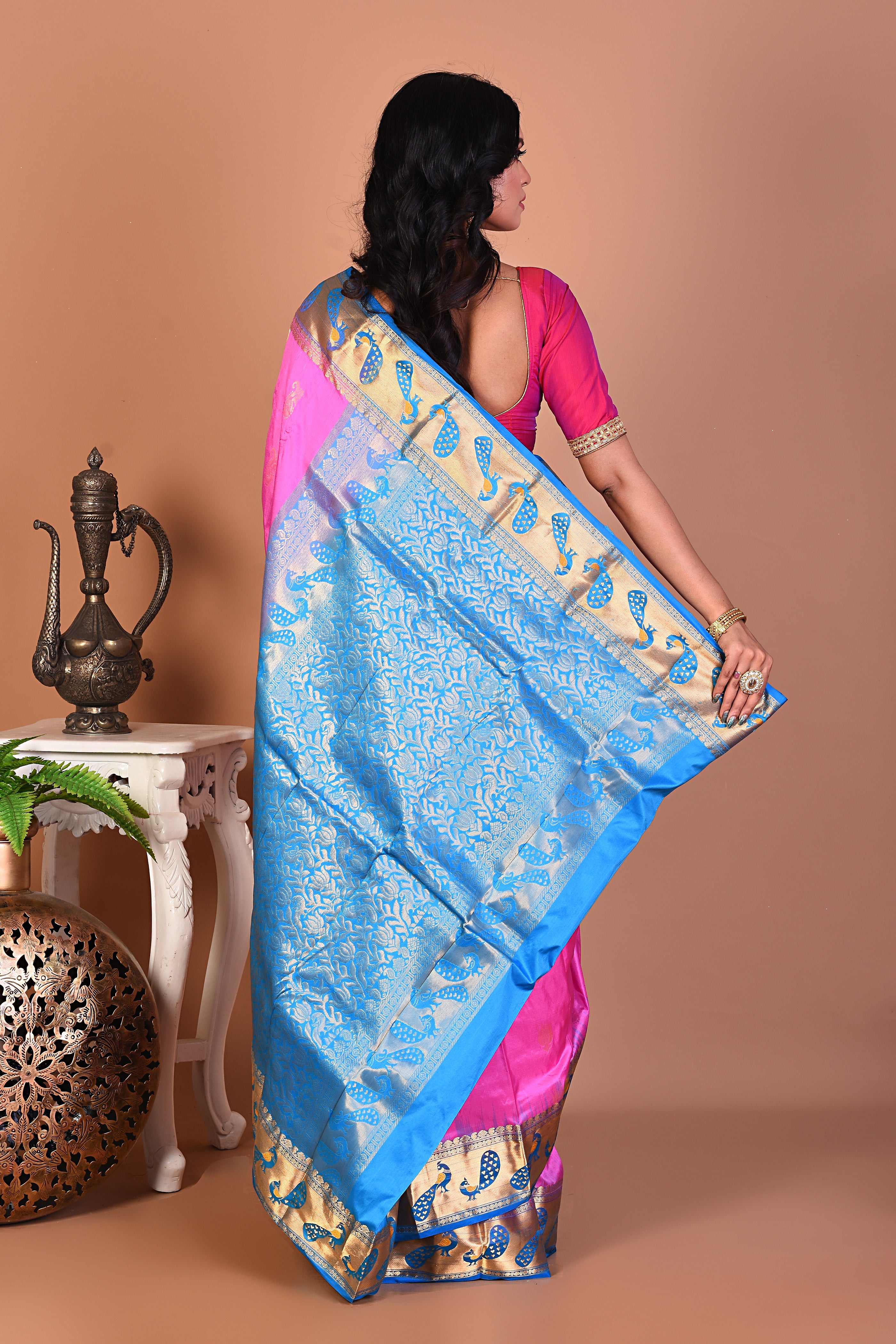 Elegant Light Pink Kanjivaram Saree - Keya Seth Exclusive