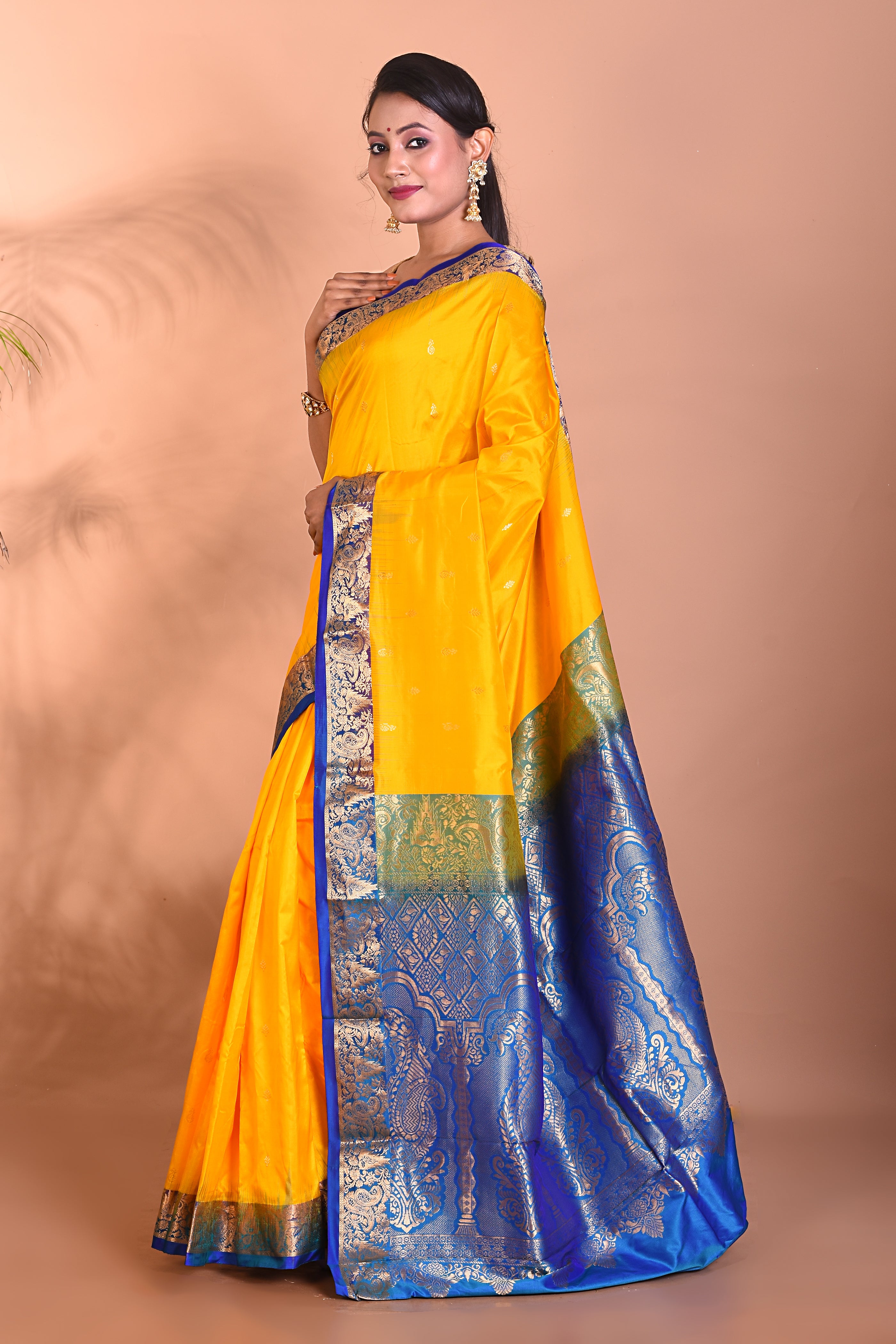 Beautiful Yellow Kanjivaram Saree - Keya Seth Exclusive