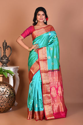 Elegant Light Green Kanjivaram Saree - Keya Seth Exclusive