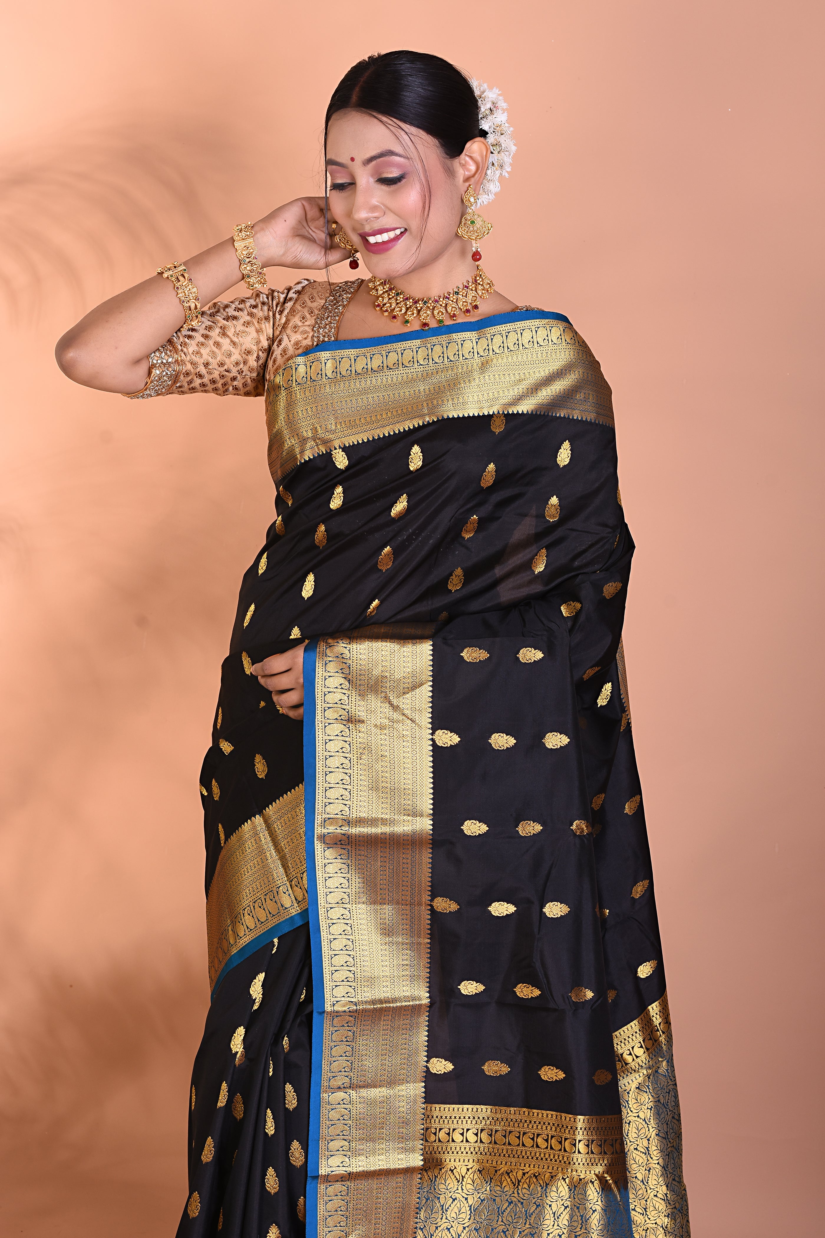 Gorgeous Black Kanjivaram Saree - Keya Seth Exclusive