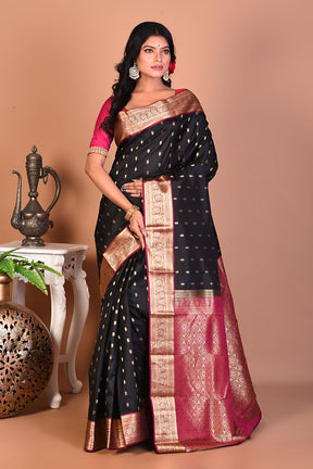 Elegant Black Kanjivaram Saree - Keya Seth Exclusive