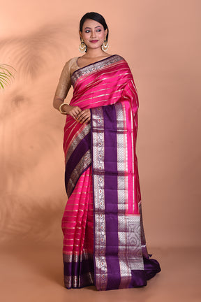 Rani Pure Chiniya Silk Saree - Keya Seth Exclusive