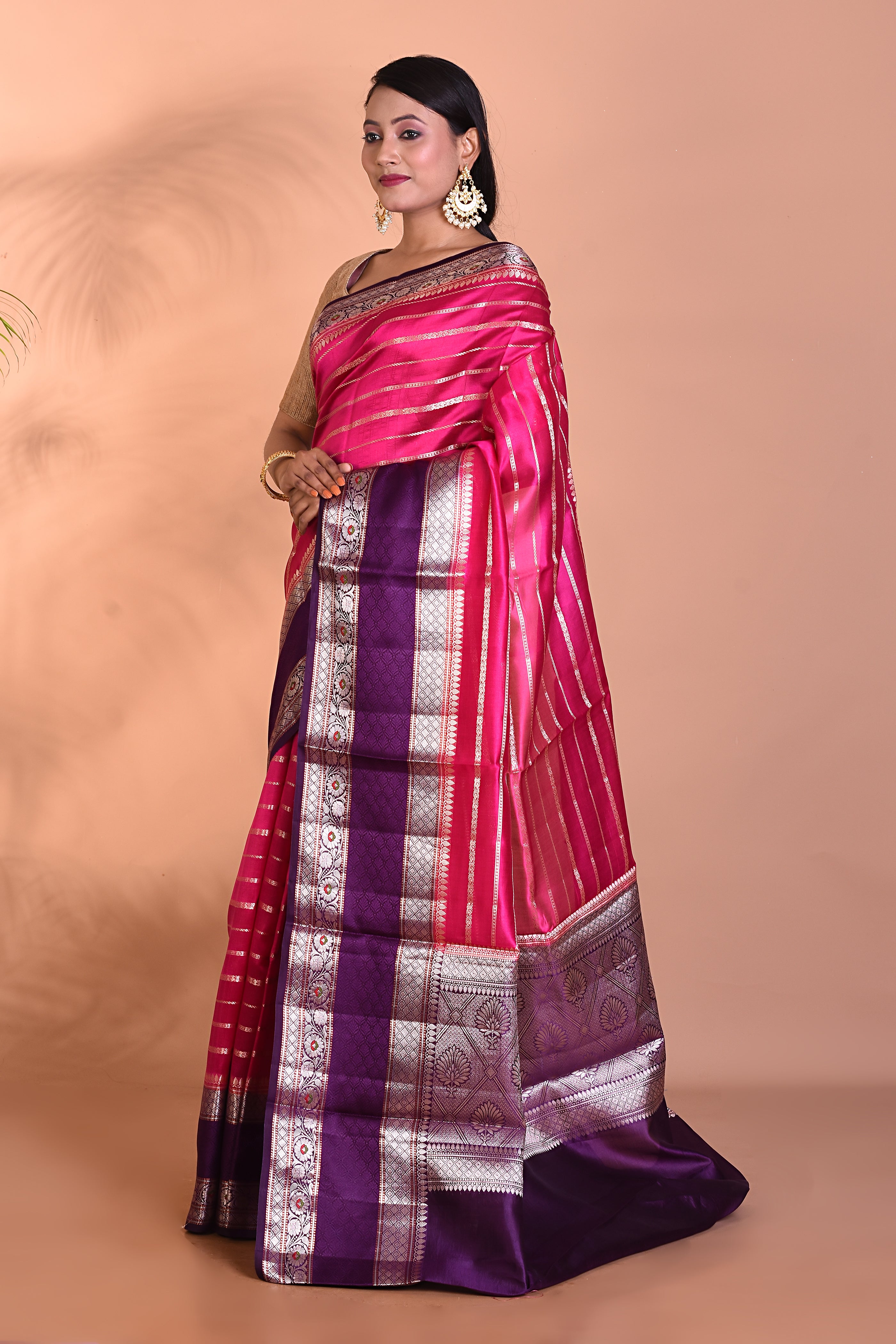 Rani Pure Chiniya Silk Saree - Keya Seth Exclusive