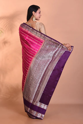 Rani Pure Chiniya Silk Saree - Keya Seth Exclusive