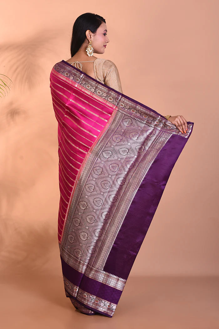 Rani Pure Chiniya Silk Saree - Keya Seth Exclusive