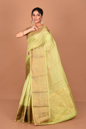 Pesta Green Fancy Blended Tissue Saree - Keya Seth Exclusive