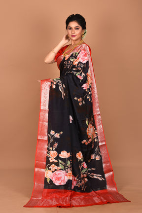 Black Fancy Viscose Saree - Keya Seth Exclusive