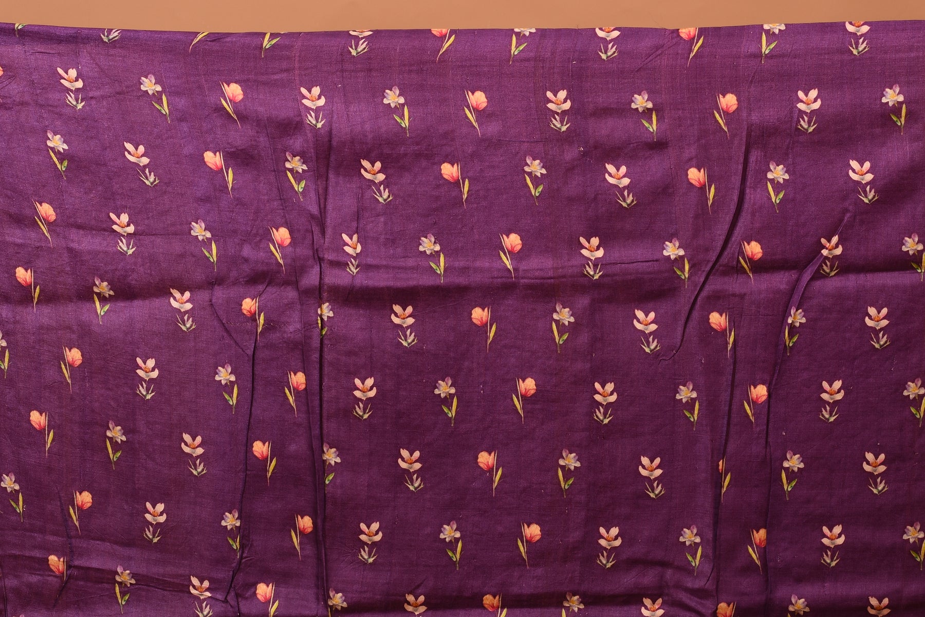 Deep Purple Printed Pure Tussar Saree - Keya Seth Exclusive