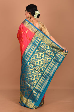 Dual Tone Pink Pure Kanjivaram Saree - Keya Seth Exclusive