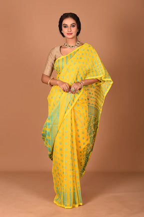 Yellow Jamdani Saree - Keya Seth Exclusive