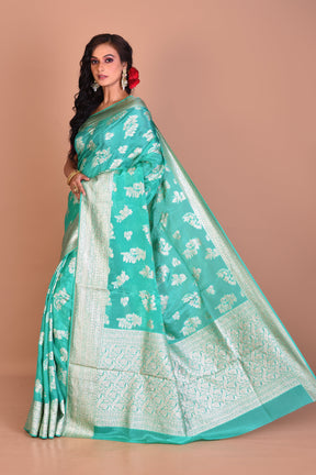 Sea Green Georgette Saree with Blouse Piece - Keya Seth Exclusive