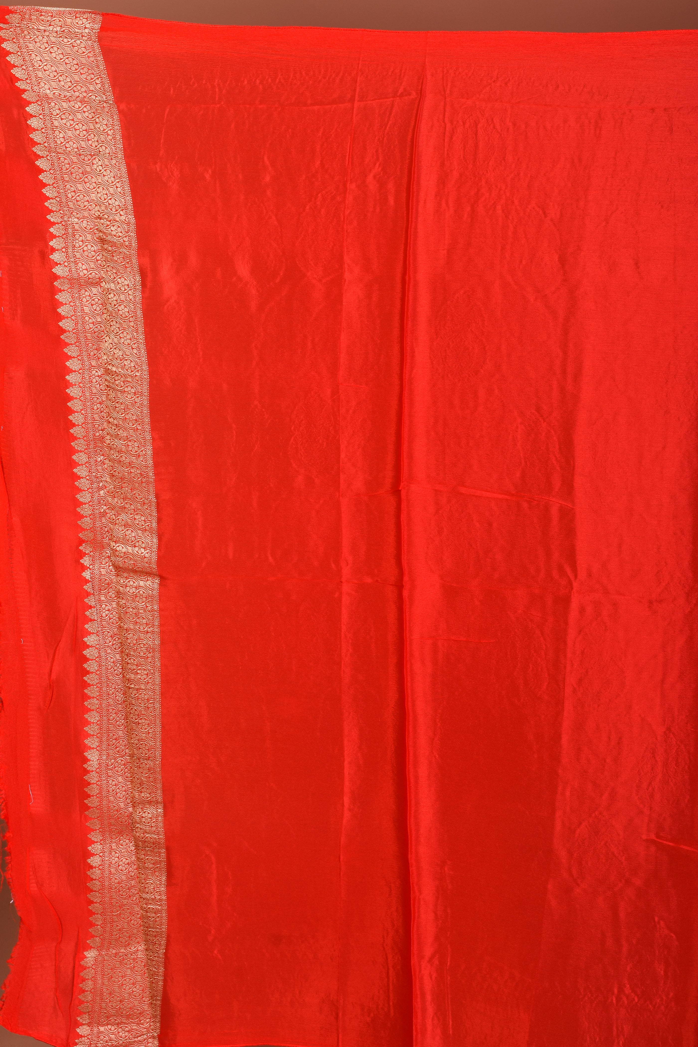 Red Fancy Khaddi Saree with Blouse Piece - Keya Seth Exclusive