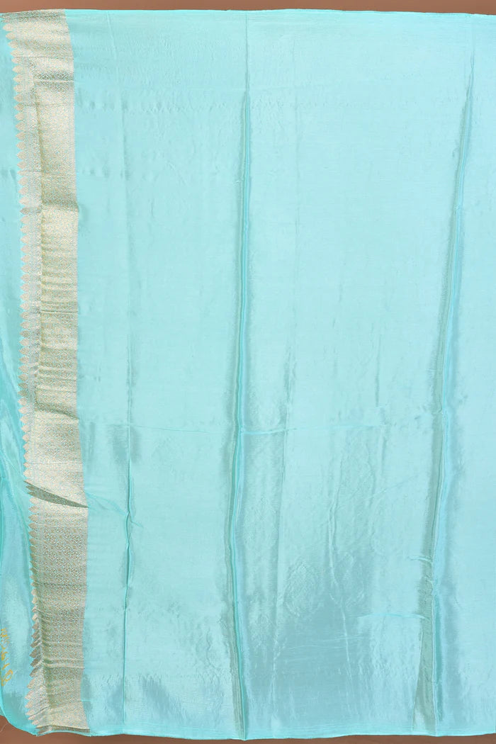 Sea Green Fancy Khaddi Saree with Blouse Piece - Keya Seth Exclusive