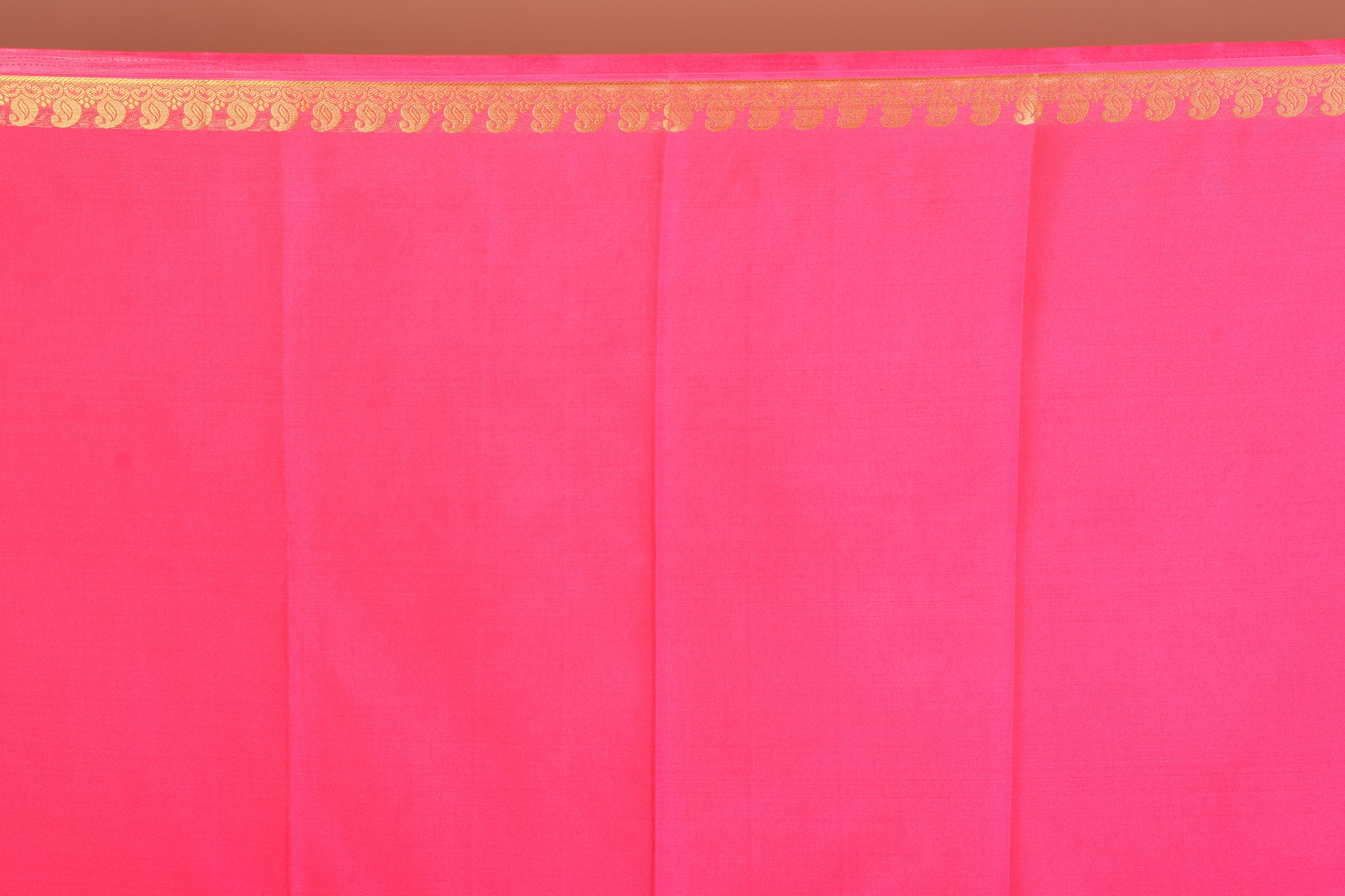 Pink Single Colored Blended Silk Saree with Blouse Piece - Keya Seth Exclusive