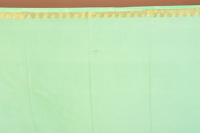 Light Green Single Colored Blended Silk Saree with Blouse Piece - Keya Seth Exclusive