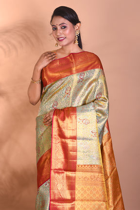 Elegant Green Pure Kanjivaram Saree - Keya Seth Exclusive