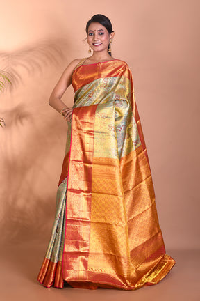 Elegant Green Pure Kanjivaram Saree - Keya Seth Exclusive