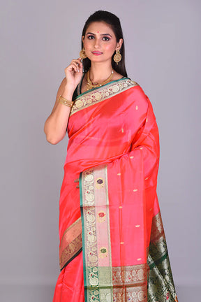Pink Pattu Silk Saree with Blouse Piece - Keya Seth Exclusive