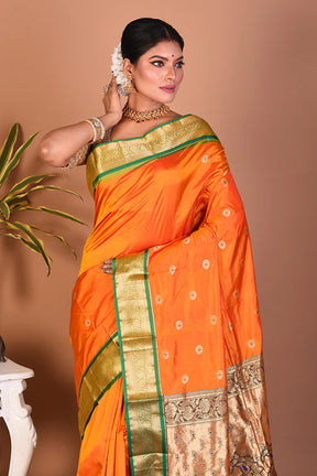 Mustard Pure Kanjivaram Saree - Keya Seth Exclusive