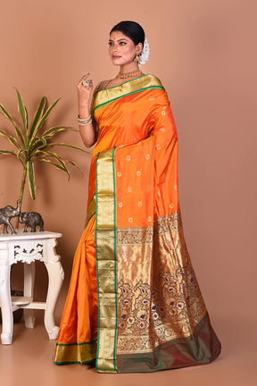 Mustard Pure Kanjivaram Saree - Keya Seth Exclusive