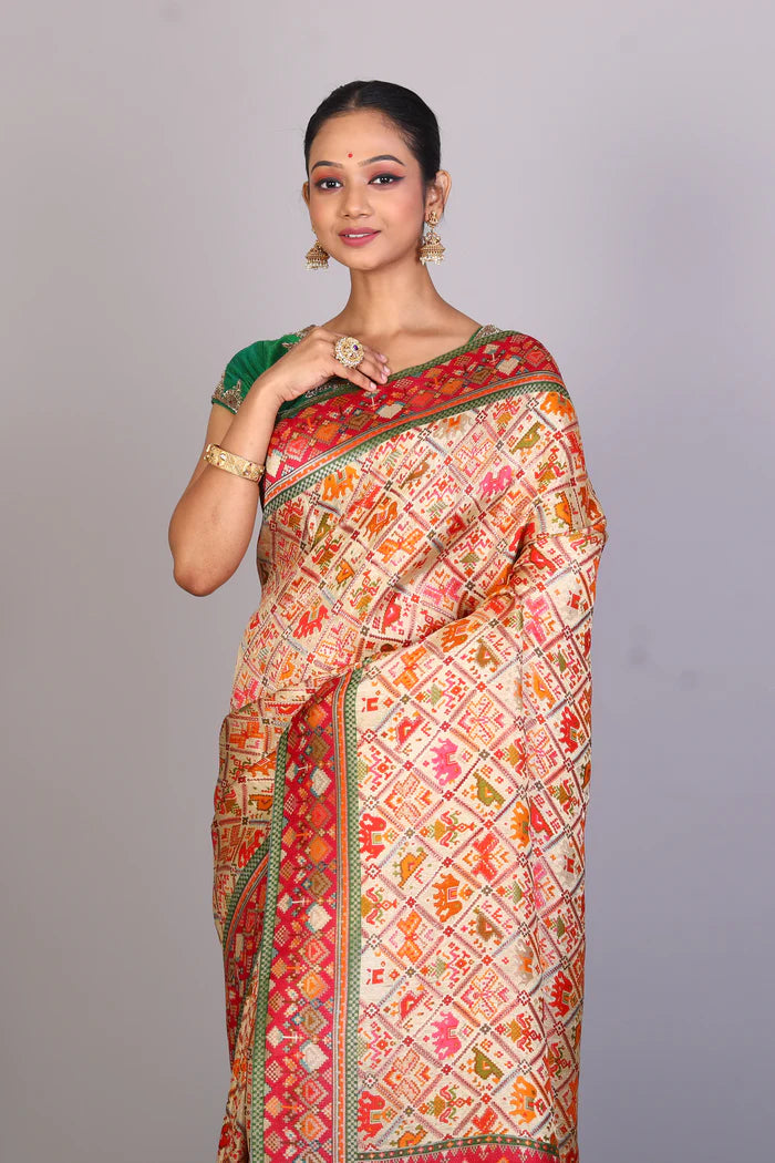 Multicolored Blended Silk Saree - Keya Seth Exclusive