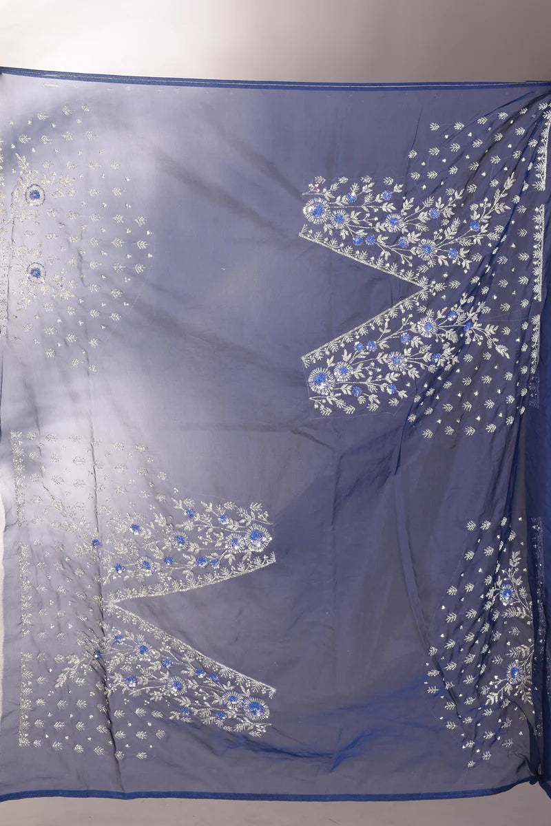 Fancy Navy Blue Jimmy Choo Saree - Keya Seth Exclusive