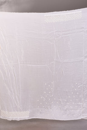 Fancy White Satin Silk Saree - Keya Seth Exclusive