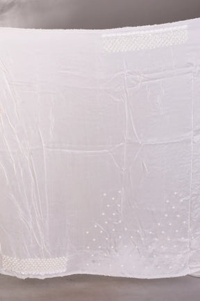 Fancy White Satin Silk Saree - Keya Seth Exclusive