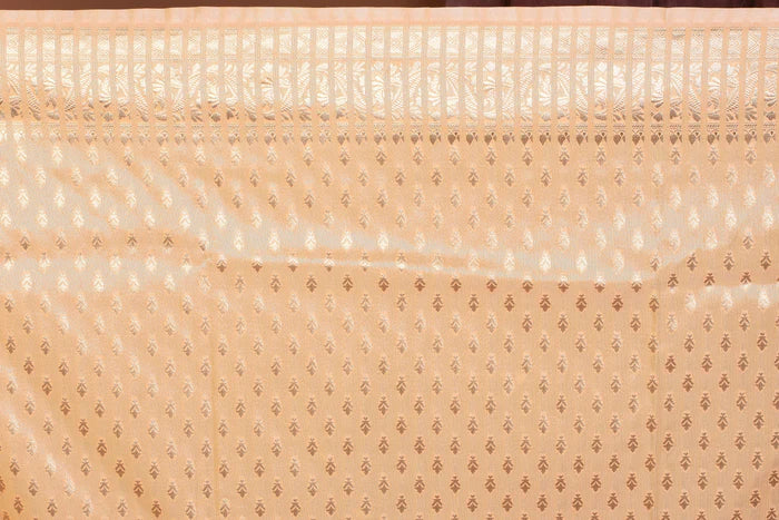 Beige Blended Silk Saree with Zari Work - Keya Seth Exclusive