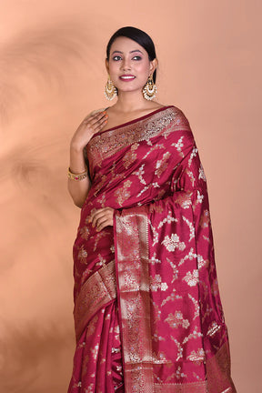 Pure Wine Chiniya Silk Saree - Keya Seth Exclusive
