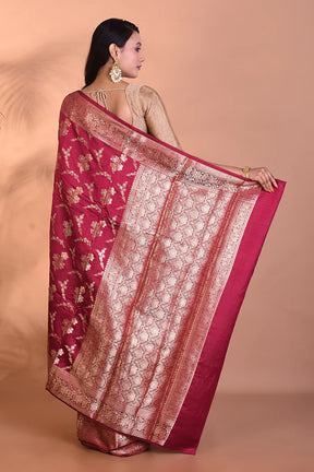 Pure Wine Chiniya Silk Saree - Keya Seth Exclusive
