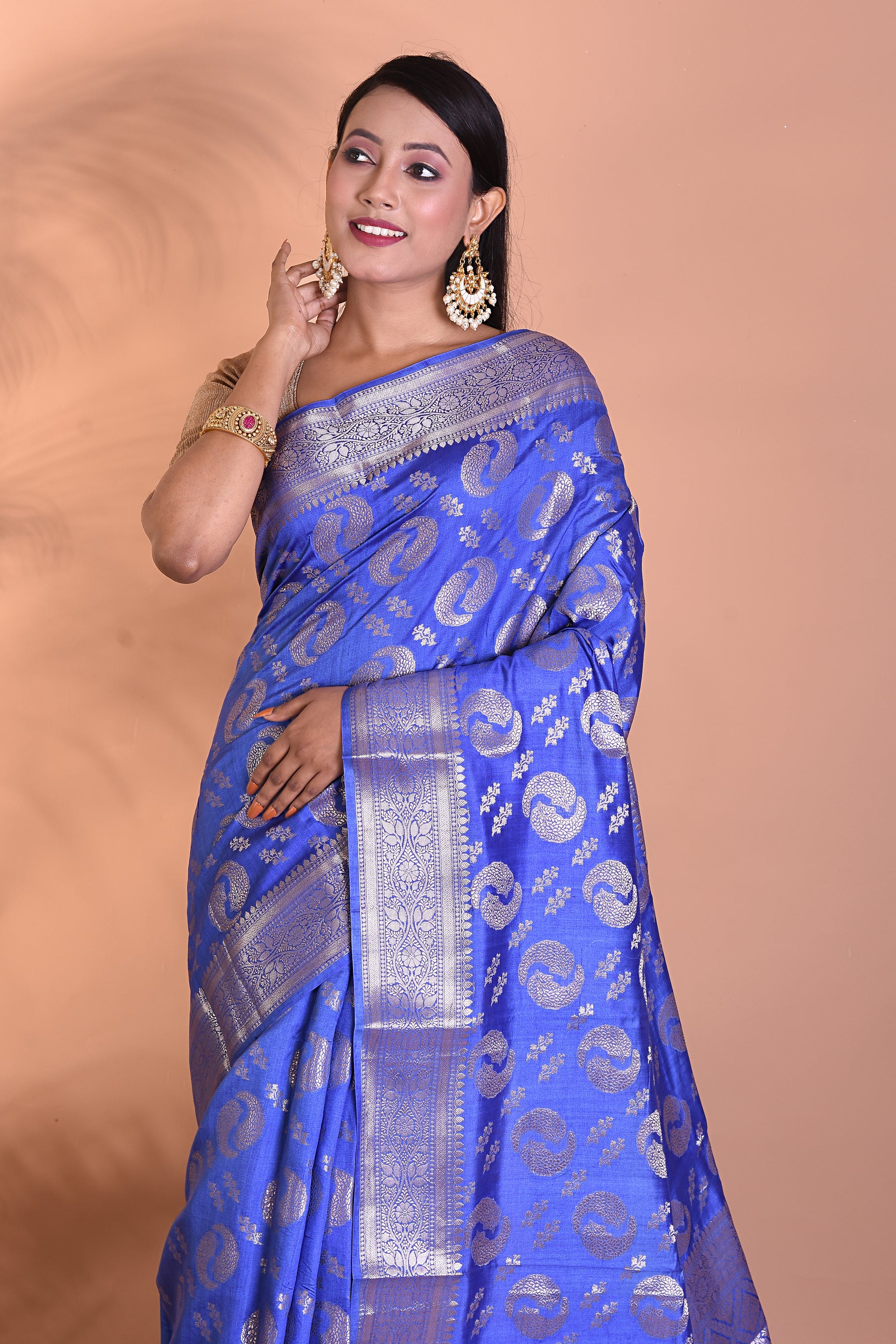 Violet Chiniya Silk Saree - Keya Seth Exclusive