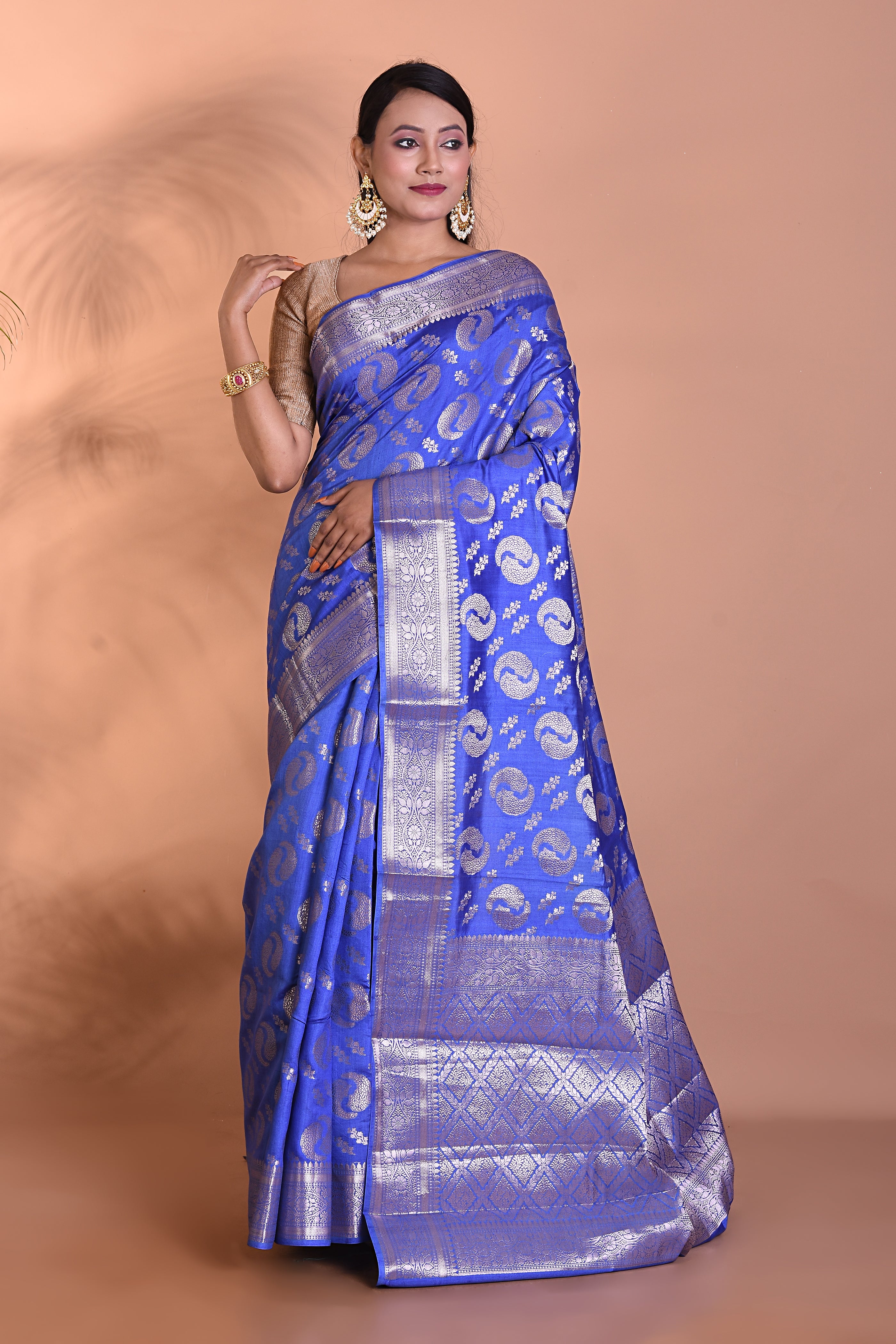 Violet Chiniya Silk Saree - Keya Seth Exclusive