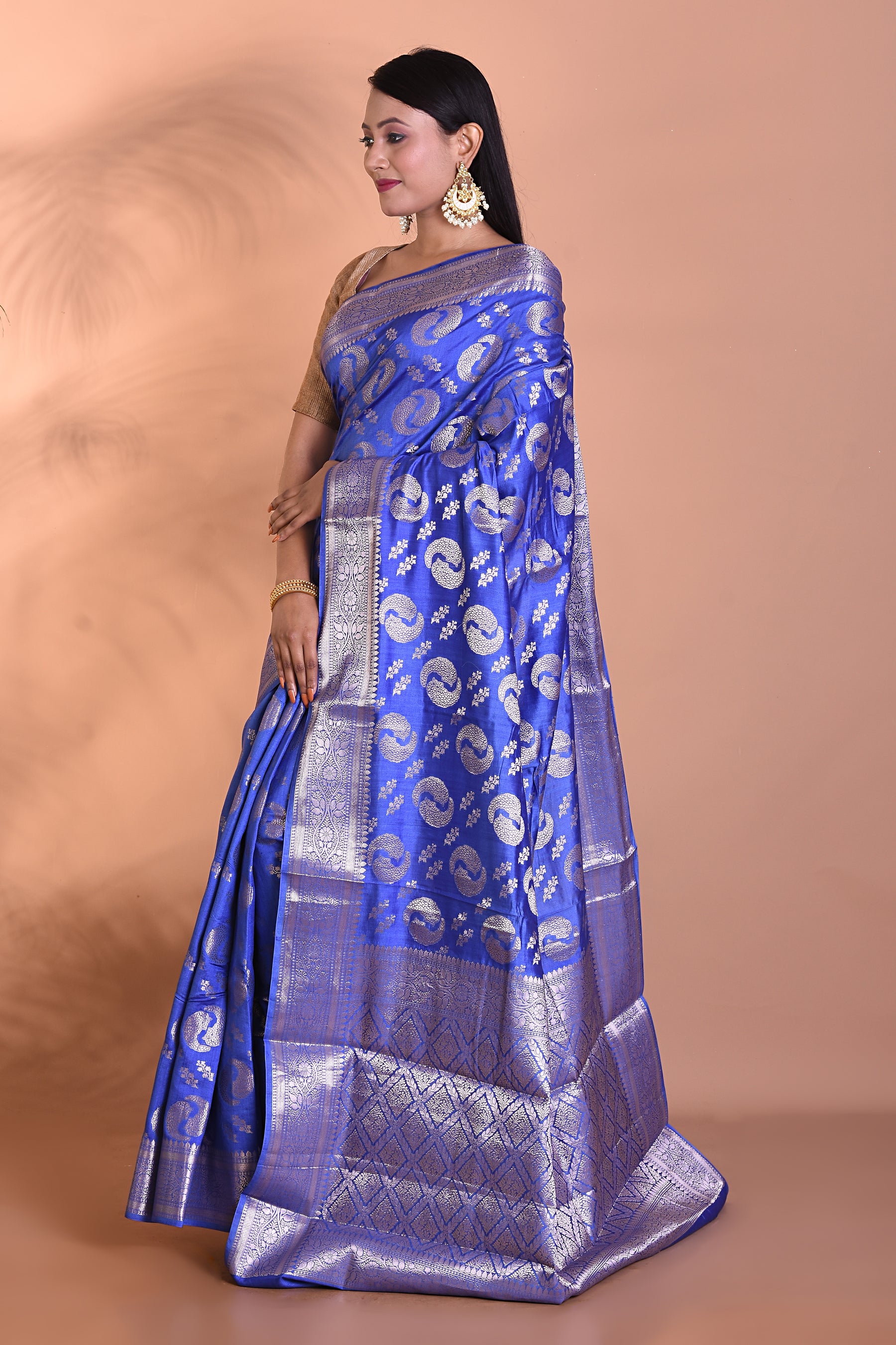 Violet Chiniya Silk Saree - Keya Seth Exclusive