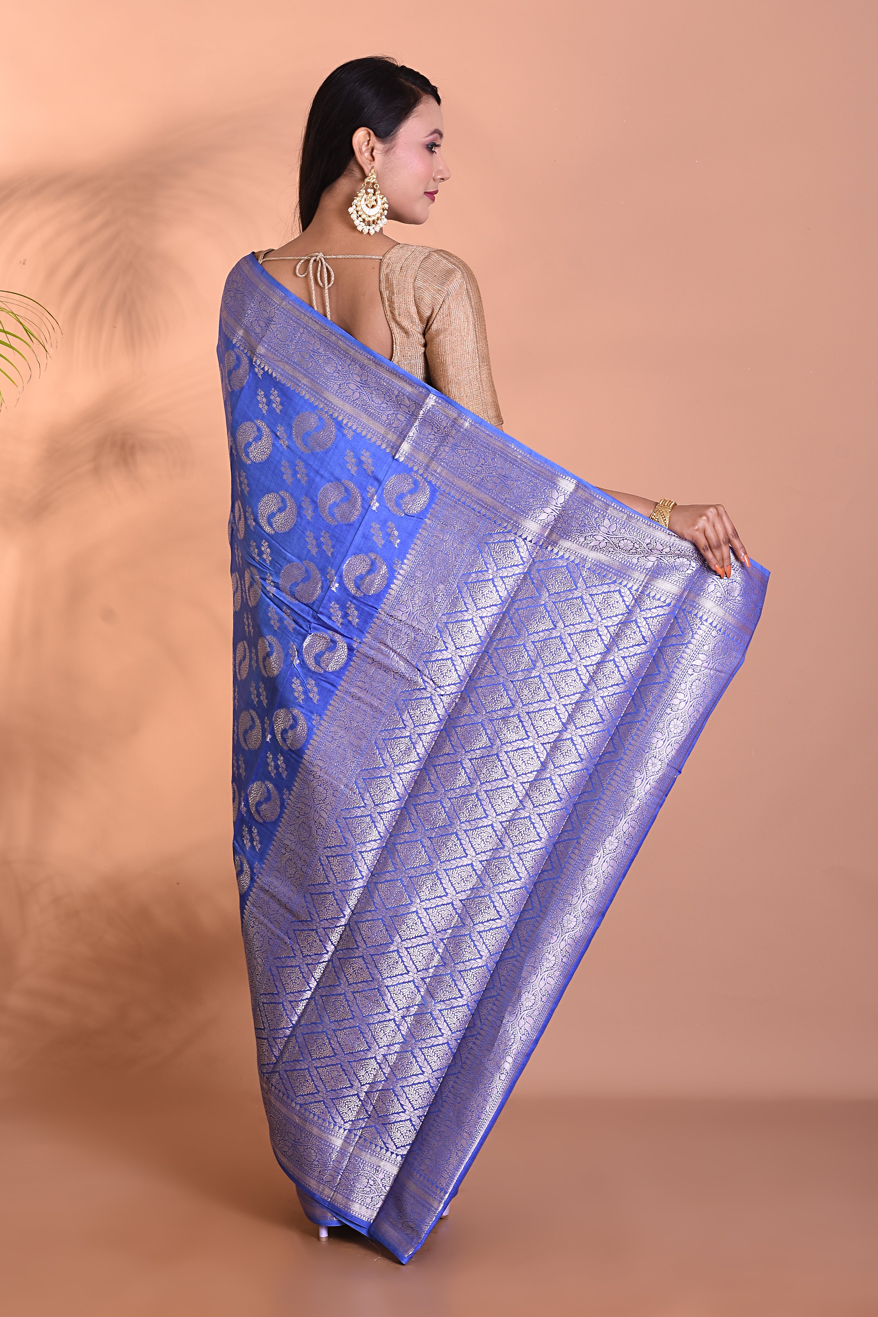 Violet Chiniya Silk Saree - Keya Seth Exclusive