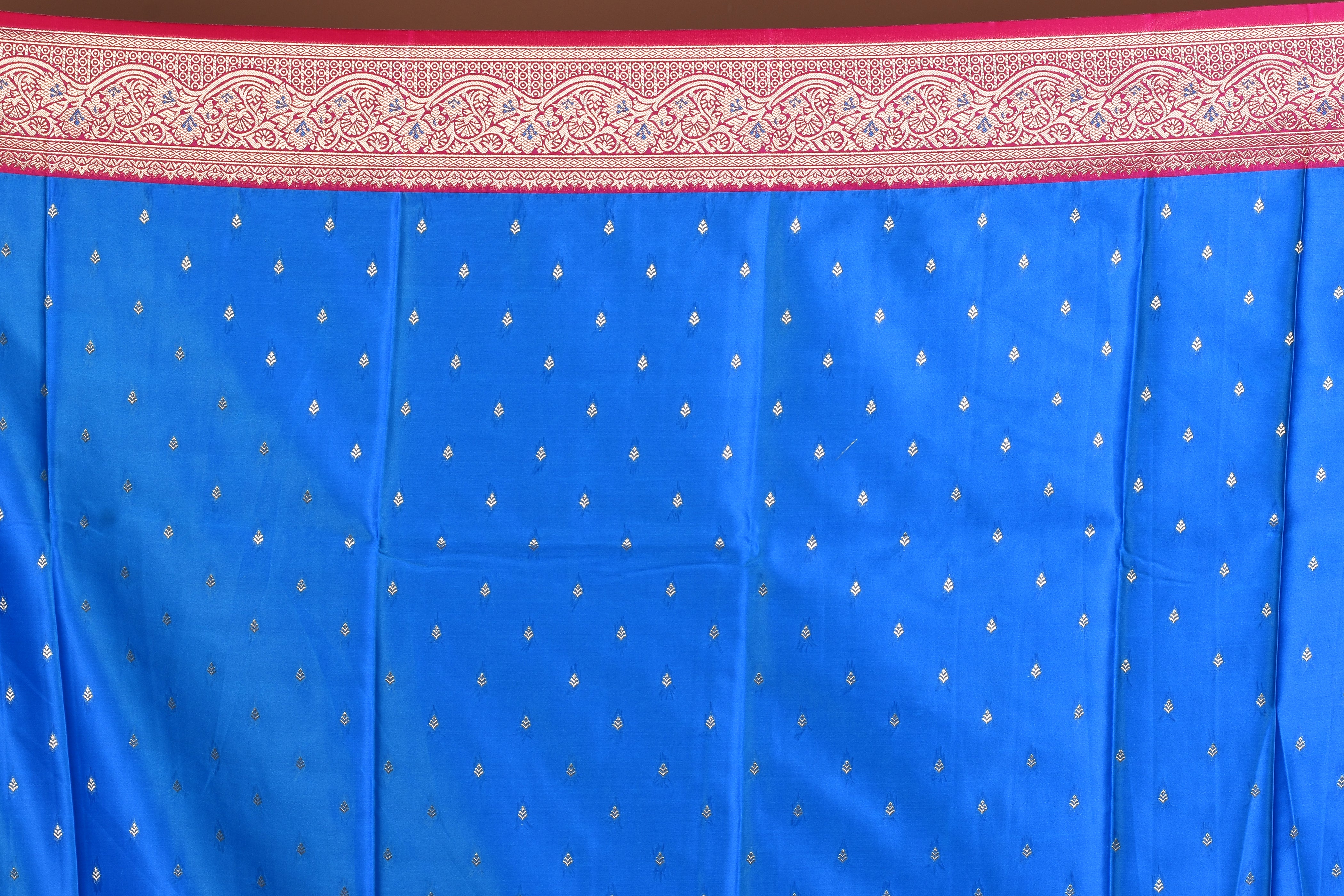 Blue Satin Silk Saree - Keya Seth Exclusive