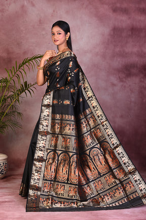 Elegant Black Pure Baluchari Saree - Keya Seth Exclusive