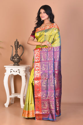 Elegant Green Pure Baluchari Saree - Keya Seth Exclusive