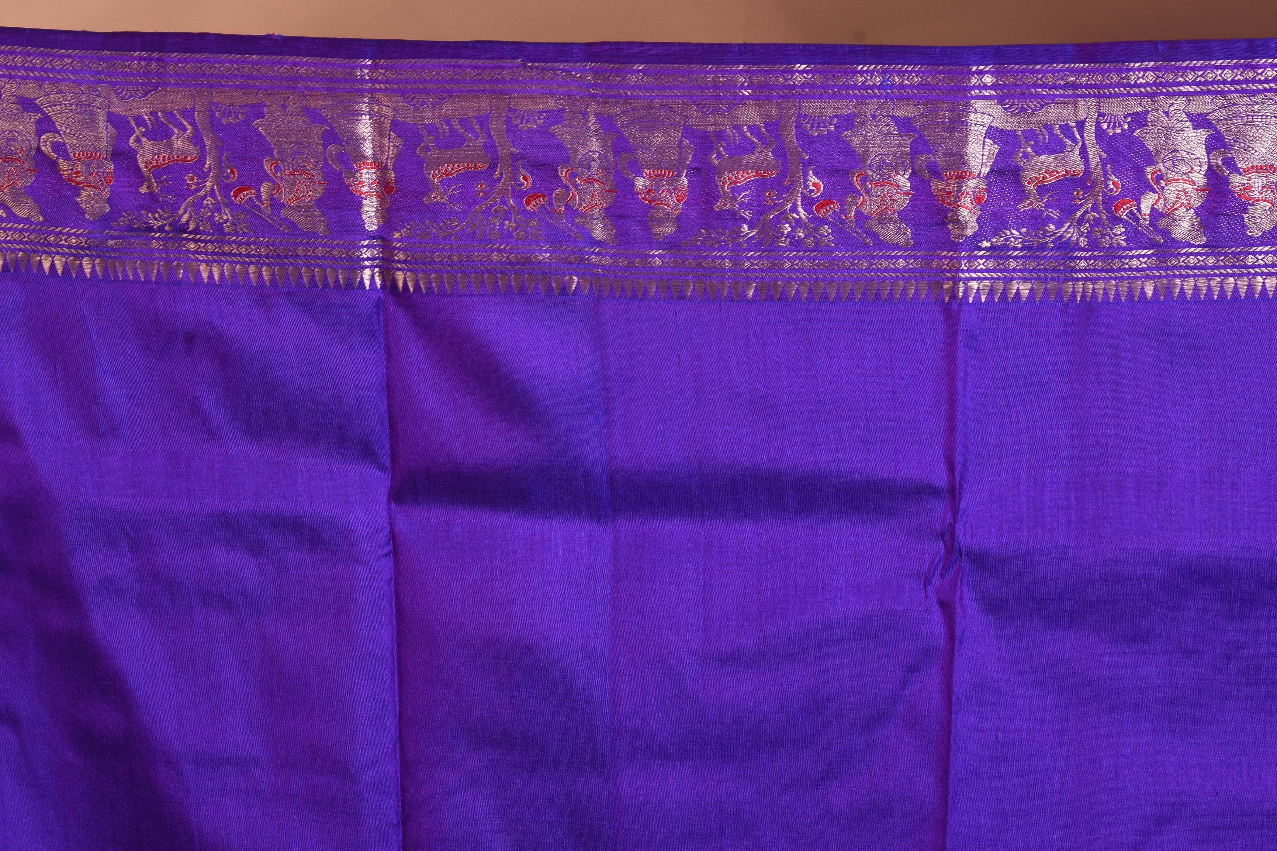 Purple Baluchari Pure Silk Saree - Keya Seth Exclusive