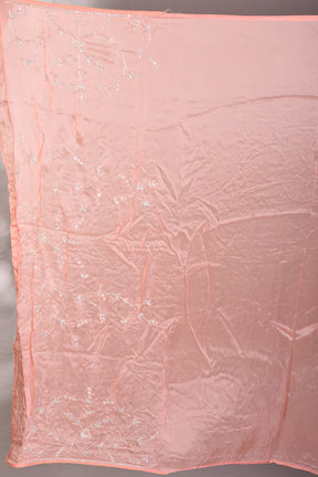 Fancy Peach Organza Saree - Keya Seth Exclusive