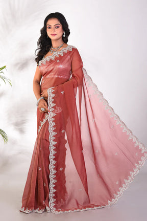 Fancy Brown Jimmy Choo Saree - Keya Seth Exclusive