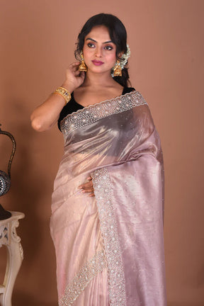 Baby Pink Organza Saree - Keya Seth Exclusive