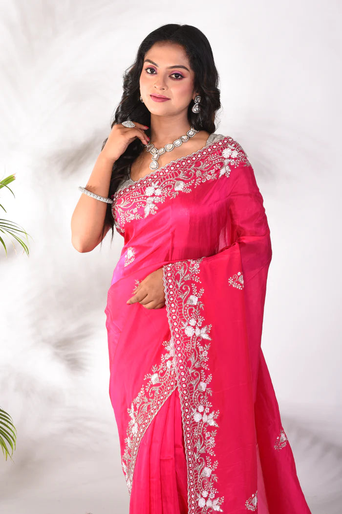 Fancy Rani Organza Saree - Keya Seth Exclusive
