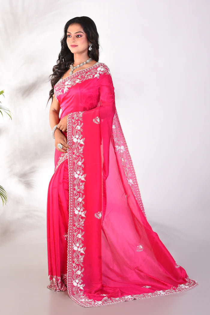 Fancy Rani Organza Saree - Keya Seth Exclusive